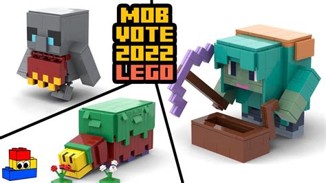 I made the Mob Vote 2022 trio out of LEGO! Sniffer, Rascal, and Tuff ...