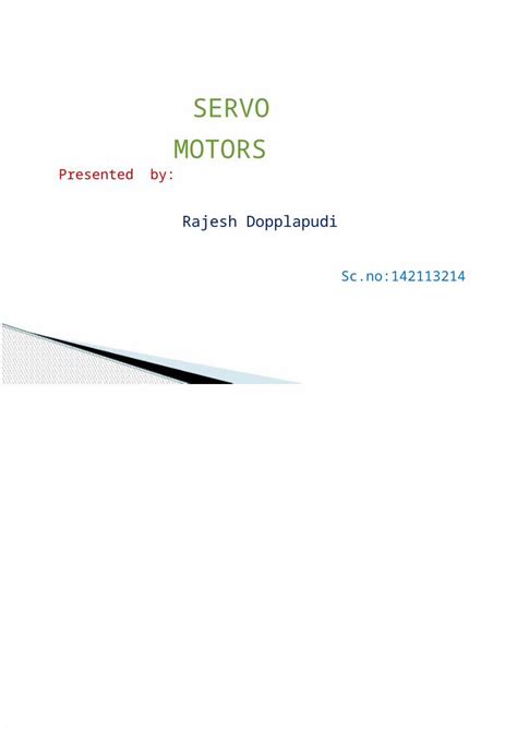 (PPTX) Servo Motors types and applications - DOKUMEN.TIPS