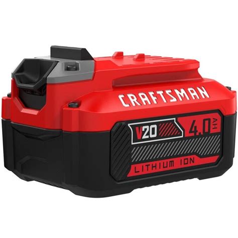 CRAFTSMAN V20 20-Volt Max 4 Amp-Hour Lithium Power Tool Battery in the ...