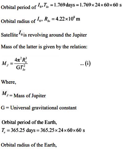 Io, one of the satellites of Jupiter, has an orbital period of 1.769 ...