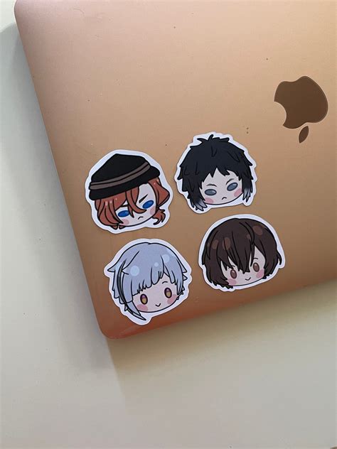 Bungou Stray Dogs Chibi Stickers BSD Cute Dazai Osamu Chuuya - Etsy UK