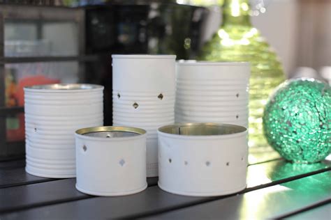 Beach House in The City: tin can candle holders diy