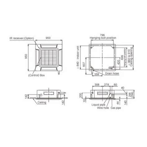 O General AUXD18GALH 4 Way Cassette AC, Cooling Capacity: 5.6 Kw at Rs ...