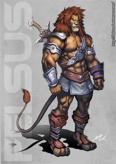 Lion Male by https://www.deviantart.com/felsus on @DeviantArt | Fantasy warrior, Anthro furry ...