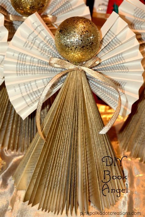 DIY Christmas Book Angels - Pink Polka Dot Creations