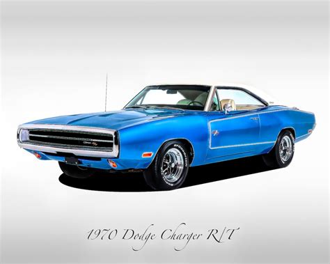 Classic Cars 1970 Dodge Charger R/T Metallic Blue Muscle Car Print - Etsy