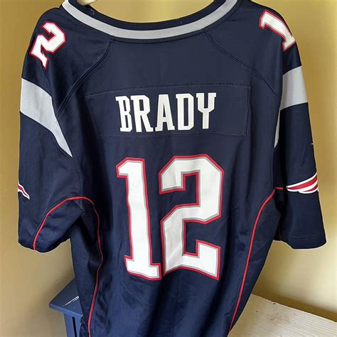 Large NFL Tom Brady jersey, great condition - Depop