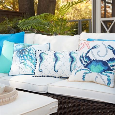 Outdoor Coastal Beach Pillows for Ocean & Sea Lovers