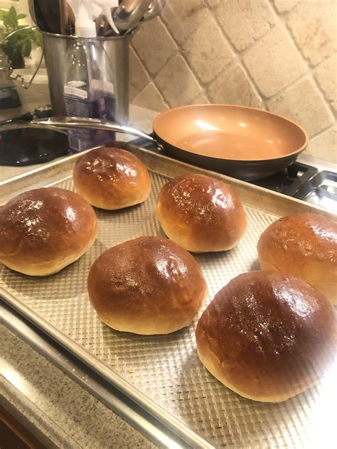 Made Joshua Weissman’s milk bread-brioche hamburger buns for my dad’s birthday tomorrow! YUM 🤩 ...