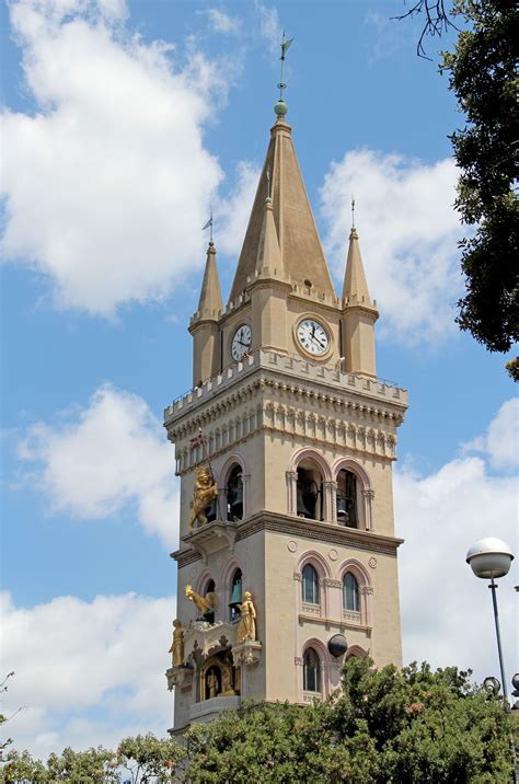 Messina, Sicily, Italy - the famous Bell Tower and Astronomical Clock attached to the Cathedral ...