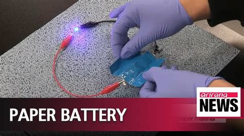 Scientists develop new battery out of paper - YouTube