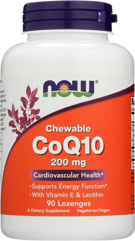 Amazon.com: Now Foods Coq10 200mg VIT E, 90 CT : Health & Household