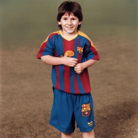 Premium AI Image | Lionel Messi Barcelona old childhood picture ...