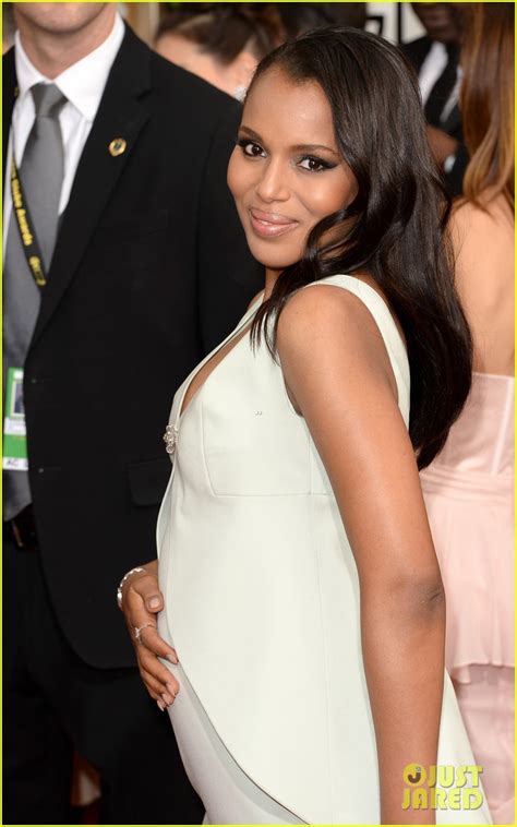 Full Sized Photo of kerry washington debuts baby bump at golden globes 2014 03 | Photo 3029203 ...