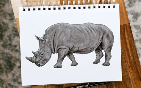 How to Draw a Rhino - The Best Realistic Rhino Drawing Tutorial