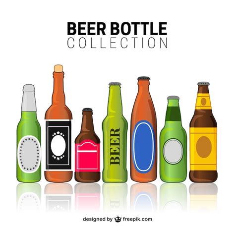 Free Vector | Types of beer bottles