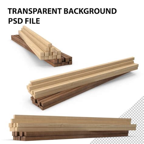 Premium PSD | Wood stack png