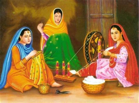 Punjabi women | Punjabi culture, Indian folk art, Indian women painting