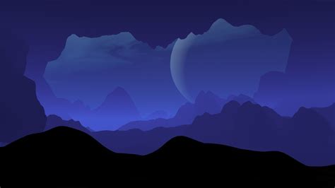 2560x1440 Blue Minimalist Alien Landscape 1440P Resolution ,HD 4k Wallpapers,Images,Backgrounds ...