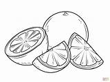 Two oranges one Whole And The Other Cut It Pieces coloring Page  Free sketch template