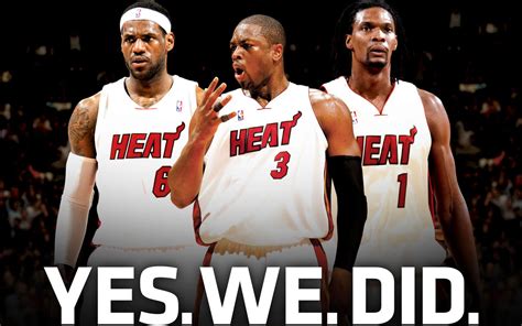 NBA Wallpapers: Miami Heat - Lebron James, Dwyane Wade, & Chris Bosh