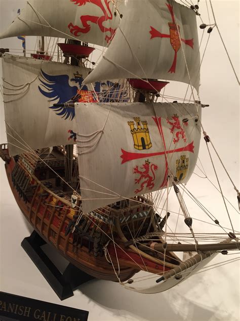 1607 Spanish galleon Model Sail Ship 1:100 Scale Built From Imai Kit Of 1979.