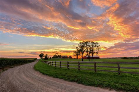 Sunset On The Farm Photograph by Mark McDaniel - Fine Art America