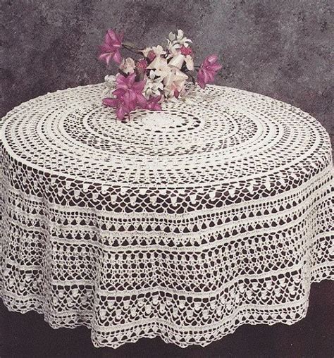 Round Tablecloth Crochet Pattern - PDF Instant Download Vintage crochet pattern for a Round ...