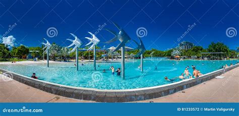 CAIRNS, AUSTRALIA - 27 MARCH 2016. Tropical Swimming Lagoon on T Editorial Photography - Image ...