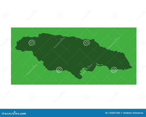 Jamaica Map - Island Country Situated in the Caribbean Sea Stock Vector - Illustration of ...