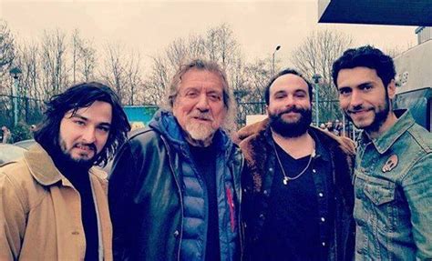 Robert Plant with his son Logan and The Graveltones at the Beavertown Brewery Festival yesterday