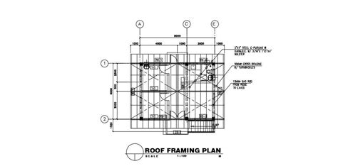 Roof Framing Plan In AutoCAD File - Cadbull