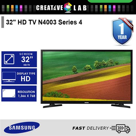 SAMSUNG 32" TV 32N4003 HD TV N4003 Series 4 (Clean View Wide Colour ...