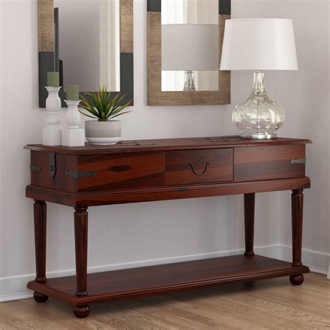 Kokanee Rustic Solid Wood 2 Tier Entryway Console Hall Table