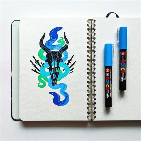 Creating Imaginary Creatures with Posca Pens - Class Access Only (No Kit) | Marker art, Pen art ...