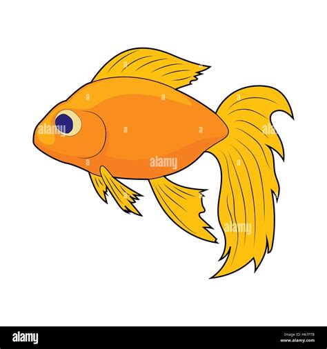 Goldfish icono en el estilo de dibujos animados Imagen Vector de stock - Alamy