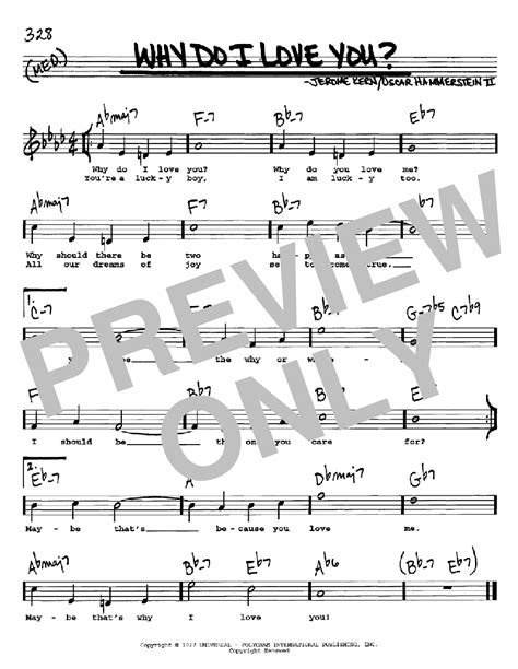 Why Do I Love You? | Sheet Music Direct