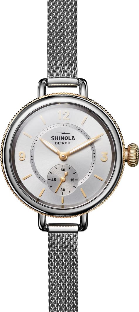 Women's Shinola Birdy Mesh Bracelet Watch, 34Mm