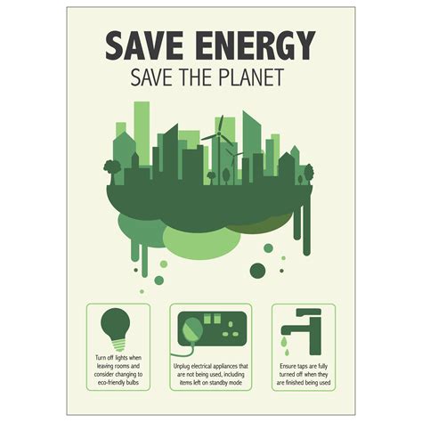 Save Energy Save The Planet Poster | EcoCentric