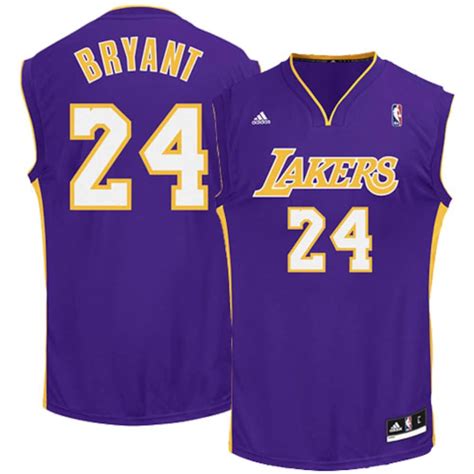 adidas Kobe Bryant Los Angeles Lakers Purple Replica Road Jersey