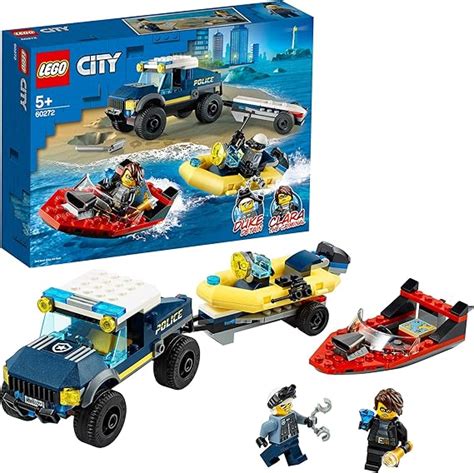 LEGO 60272 City Elite Police Boat Transport Toy with Floating Pontoon: Buy Online at Best Price ...