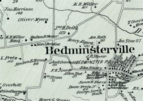 1891 Map of Bedminster Township Bucks County Pennsylvania | Etsy