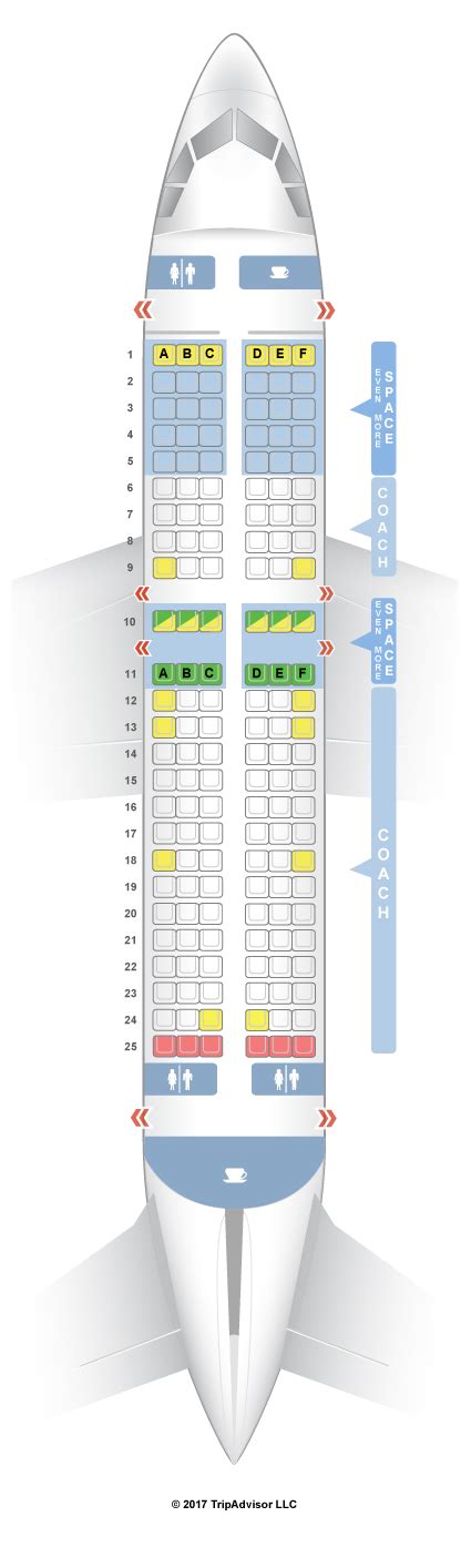 SeatGuru Seat Map JetBlue Airbus A320 (320)