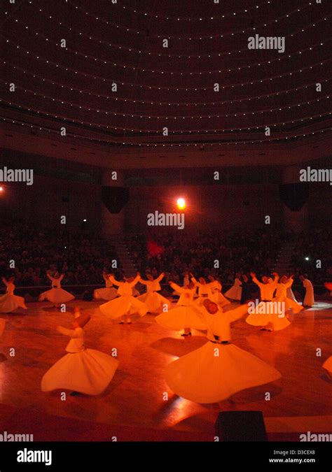 Sufi whirling dervishes in Konya, Turkey, during the annual Mevlana ...