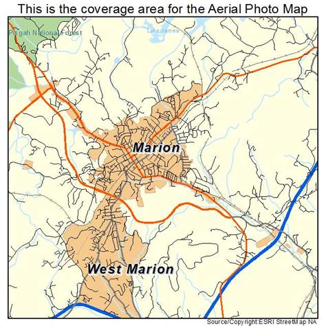 Aerial Photography Map of Marion, NC North Carolina