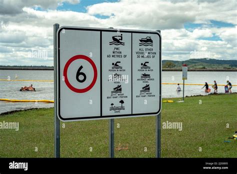 Laidley, Queensland, Australia - A sign at Lake Dyer describing allowed ...