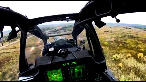 Attack Helicopter Live fire . Cockpit View - YouTube