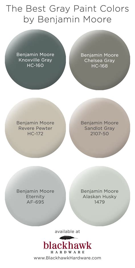 The Best Gray Paint Shades by Benjamin Moore | Best gray paint, Grey paint colors, Blue bedroom ...