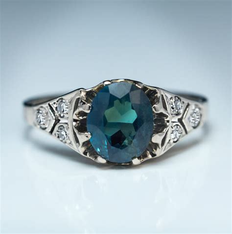 Vintage Russian 1.07 Ct Alexandrite Diamond Ring - Antique Jewelry | Vintage Rings | Faberge ...