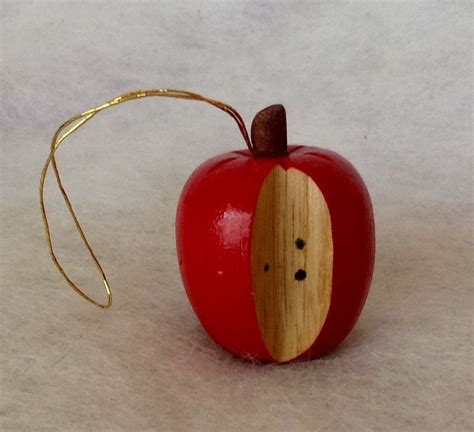 WOOD APPLE CHRISTMAS ORNAMENTS MINIATURE X 11 * VERY DETAILED * | Wooden christmas ornaments ...